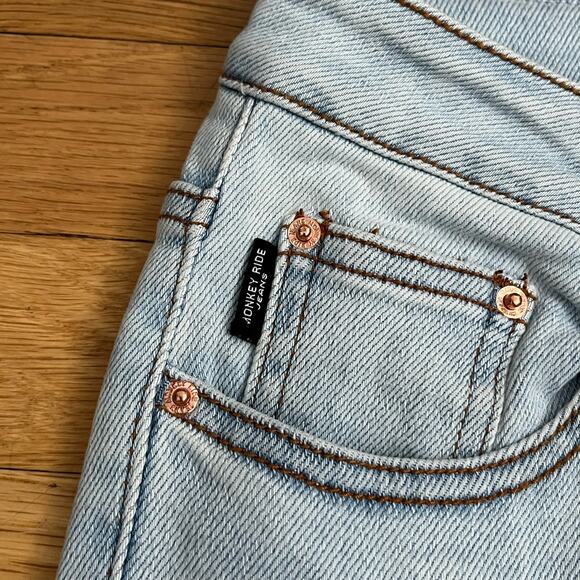 Monkey Ride Jeans Original Vintage Raw Hem Jeans - Size 5 / 27 - Picture 4 of 10